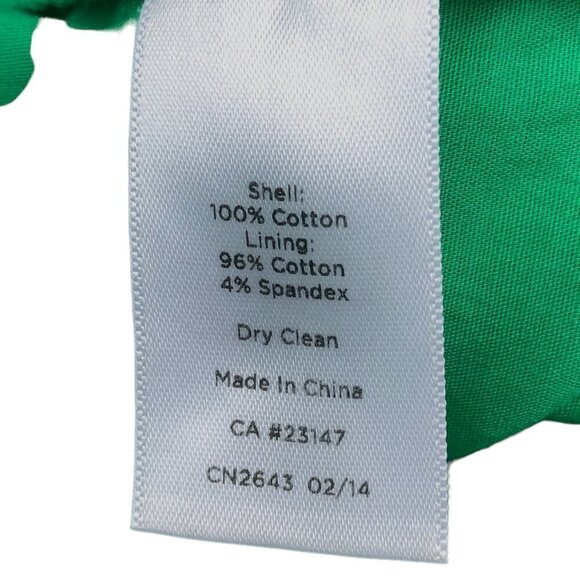 Talbots Lace Overlay Dress Size 14 Green Fully Lined 100% Cotton Back Zip EUC - Picture 7 of 7